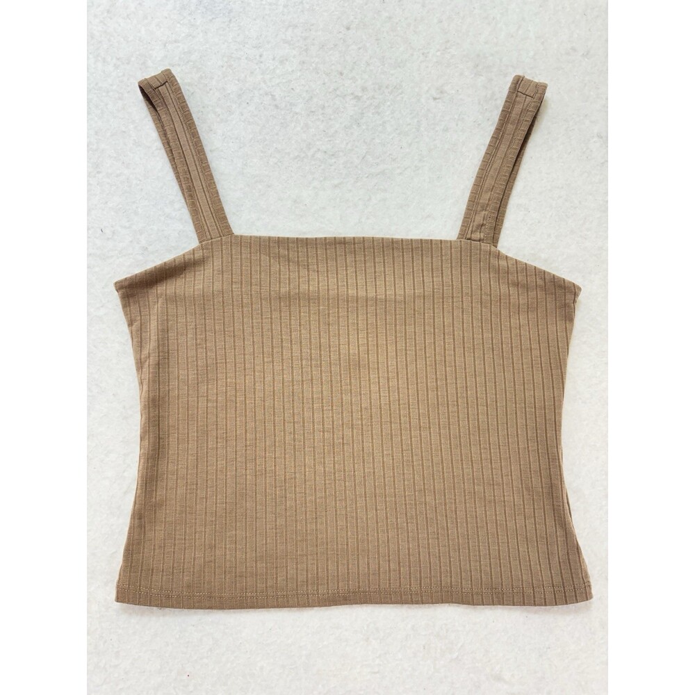 New Revolve Lovers + Friends Crop Top Tan Brown Lined Coastal Cowgirl Tank Top